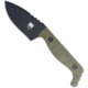 CobraTec Knives Kingpin S Fixed Blade Knife, 3.25 in, D2 Steel, Drop Point, G-10, OD Green Handle, CTKPSODG, 1410064