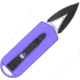CobraTec Knives ASP 1.94 OTF Dagger Plain D2 Steel Blade, 3.31 Purple Aluminum Handle, CTASPPUR