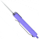 CobraTec Knives ASP 1.94 OTF Dagger Plain D2 Steel Blade, 3.31 Purple Aluminum Handle, CTASPPUR
