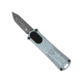 CobraTec Knives California 952 OTF Automatic Folding Knife, 1.75in, Stonewashed D2 Steel, Non-Serrated Tanto Blade, Grey, CALI952GRYTNS