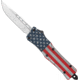 CobraTec Knives CTK-1 Medium OTF Automatic Folding Knife, 3in, D2 Steel, Drop Not Serrated, Aluminum Alloy Cerakote American Handle, MUSACTK1MDNS