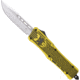 CobraTec Knives CTK-1 Medium OTF Automatic Folding Knife, 3in, D2 Steel, Drop Not Serrated, Yellow w/ Graphite Black, MYGBCTK1MDNS
