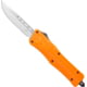 CobraTec Knives CTK-1 Medium OTF Automatic Folding Knife, 3in, D2 Steel, Drop Not Serrated, Aluminum Alloy Orange Handle, MORCTK1MDNS
