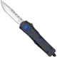 CobraTec Knives Medium FS-3 Fractured Automatic Folding Knife, 3in, D2, Drop Point, Aluminum Black/Blue Handle, MFRTBLKBLUDNS