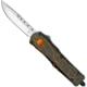 CobraTec Knives Medium FS-3 Fractured Automatic Folding Knife, 3in, D2, Drop Point, Aluminum Black/Orange Handle, MFRTBLKORGDNS