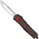 CobraTec Knives Medium FS-3 Fractured Automatic Folding Knife, 3in, D2, Drop Point, Aluminum Black/Red Handle, MFRTBLKREDDNS
