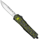 CobraTec Knives Medium FS-3 Fractured Automatic Folding Knife, 3in, D2, Drop Point, Aluminum Black/Yellow Handle, MFRTBLKYELDNS