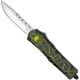 CobraTec Knives Medium FS-3 Fractured Automatic Folding Knife, 3in, D2, Drop Point, Aluminum Black/Yellow Handle, MFRTBLKYELDNS