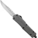 CobraTec Knives FS-3 Medium OTF Automatic Folding Knives, 3in, D2 Steel, Drop Non-Serrated Blade, Grey Handle, MGYFS-3DNS