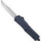 CobraTec Knives FS-3 Medium OTF Automatic Folding Knives, 3in, D2 Steel, Drop Non-Serrated Blade, Nypd Blue Handle, MNYFS-3DNS