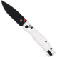 CobraTec Knives Regent Folding Knife, 3.25 in Blade, Carbon Steel, White, CTRGTSIL