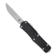 CobraTec Knives Small FS-X Gen II OTF Knife, 2.75in, Stonewashed D2 Steel Blade, Drop Non-Serrated Blade, Black Handle, SBLKFS-XGEN2DNS