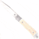 CobraTec Knives Trapper Hidden Release Folding Knive, 3.125in, Satin D2, White Handle, CTTHRWT