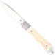 CobraTec Knives Trapper Hidden Release Automatic Folding Knife, 3.125in, D2 Steel Satin Drop Point Blade, White Wood Handle, CTTHRWT