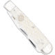 Cobratec Knives Cobratec Trapper Two Blade G-10 White Bone Ss Slip Joint