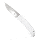 CobraTec Knives Cyclone Hidden Release OTF Automatic Folding Knife, 3in, Plain Satin D2 Steel, Drop Point Blade, 4 in Aluminum, White Handle, CTCLNHRSIL