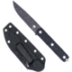CobraTec Knives CTOWBLKDNS Outdoor Warrior 4.50 Fixed Drop Point Plain Stonewas