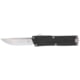 CobraTec Knives Paragon OTF Knife, VG-10 Stainless Steel, Plain, Black Handle, CTPRNEDGBLK