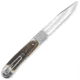 CobraTec Knives Trapper Hidden Release Automatic Folding Knife, 3.12 in, Satin D2 Steel, Drop Point Plain Blade, Stag, Stag Handle, CTTHRSTG