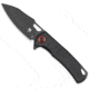 CobraTec Knives CTWOLVERINEBLK Gideon 3 Folding Plain Black Stonewashed D2 Steel Blade, 4.25 Black/Purple Aluminum Handle