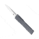 CobraTec Knives Gentelmens OTF Automatic Folding Knife, 2.8 in, 154CM Stainless Steel Blade, Drop Point Plain Blade, Gray Anodized 6061-T6 Aluminum Handle, GENTGRYCM154DNS