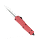 CobraTec Knives FS-3 Large OTF Automatic Folding Knife, 3.5in, D2 Steel, Dagger Non-Serrated Blade, Red Handle, LRFS-3DAGNS