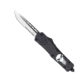 CobraTec Knives FS-3 Large OTF Automatic Folding Knife, 3.5in, D2 Steel, Drop Serrated Blade, Cerakote/Black Punisher Handle, LBPUNFS-3DS