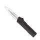 CobraTec Knives Lightweight OTF Automatic Folding Knives, 3.25in, D2 Steel, Dagger 2 Side Serrated, Black Handle, BCTLWDAG2SS