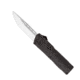 CobraTec Knives Lightweight OTF Automatic Folding Knives, 3.25in, D2 Steel, Drop Non-Serrated, Black Handle, BCTLWDNS