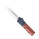 CobraTec Knives Lightweight OTF Automatic Folding Knives, 3.25in, D2 Steel, Drop Non-Serrated, Cerakote/USA Flag Handle, AFCCTLWDNS