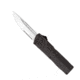 CobraTec Knives Lightweight OTF Automatic Folding Knives, 3.25in, D2 Steel, Drop Serrated, Black Handle, BCTLWDS
