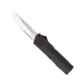 CobraTec Knives Lightweight OTF Automatic Folding Knives, 3.25in, D2 Steel, Drop Serrated, Black Handle, BCTLWDS