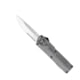 CobraTec Knives Lightweight OTF Automatic Folding Knives, 3.25in, D2 Steel, Drop Serrated, Carbon Fiber Handle, CFCTLWDS