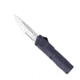 CobraTec Knives Lightweight OTF Automatic Folding Knives, 3.25in, D2 Steel, Drop Serrated, Nypd Blue Handle, NYCTLWDS