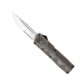 CobraTec Knives Lightweight OTF Automatic Folding Knives, 3.25in, D2 Steel, Drop Serrated, Stonewash Handle, SWCTLWDS