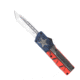 CobraTec Knives Lightweight OTF Automatic Folding Knives, 3.25in, D2 Steel, Tanto Non-Serrated, Cerakote/Tx Flag Handle, TXCTLWTNS