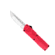 CobraTec Knives Lightweight OTF Automatic Folding Knives, 3.25in, D2 Steel, Tanto Non-Serrated, Red Handle, RDCTLWTNS
