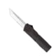CobraTec Knives Lightweight OTF Automatic Folding Knives, 3.25in, D2 Steel, Tanto Serrated, Black Handle, BCTLWTS
