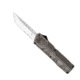 CobraTec Knives Lightweight OTF Automatic Folding Knives, 3.25in, D2 Steel, Tanto Serrated, Stonewash Handle, SWCTLWTS