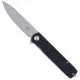 CobraTec Knives Medium Cayden Folding Knives, 3.25in, D2, Stonewashed Plain Drop Point Blade, Black G10 Handle, MCTCAYDENBLKDNS