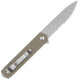 CobraTec Knives Medium Cayden Folding Knives, 3.25in, D2, Stonewashed Plain Drop Point Blade, Tan G10 Handle, MCTCAYDENTANDNS