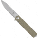 CobraTec Knives Medium Cayden Folding Knives, 3.25in, D2, Stonewashed Plain Drop Point Blade, Tan G10 Handle, MCTCAYDENTANDNS