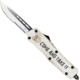 CobraTec Knives FS-3 Medium OTF Automatic Folding Knives, 3in, D2 Steel, Drop Serrated Blade, Cerakote/Come And Take It Handle, MCATIFS-3DS