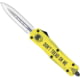 CobraTec Knives FS-3 Medium OTF Automatic Folding Knives, 3in, D2 Steel, Dagger Non-Serrated Blade, Cerakote/Don'T Tread On Me Handle, MDTOMFS-3DAGNS