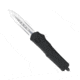 CobraTec Knives FS-3 Medium OTF Automatic Folding Knives, 3in, D2 Steel, Dagger 2 Side Serrated Blade, Black Handle, MBFS-3DAG2SS