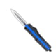 CobraTec Knives FS-3 Medium OTF Automatic Folding Knives, 3in, D2 Steel, Dagger Non-Serrated Blade, Blue Line Usa Flag Handle, MBLUSAFS-3DAGNS