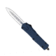 CobraTec Knives FS-3 Medium OTF Automatic Folding Knives, 3in, D2 Steel, Dagger Non-Serrated Blade, Nypd Blue Handle, MNYFS-3DAGNS