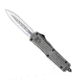 CobraTec Knives FS-3 Medium OTF Automatic Folding Knives, 3in, D2 Steel, Dagger Non-Serrated Blade, Stonewash Handle, MSWFS-3DAGNS
