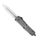 CobraTec Knives FS-3 Medium OTF Automatic Folding Knives, 3in, D2 Steel, Dagger Non-Serrated Blade, Stonewash Handle, MSWFS-3DAGNS