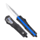 CobraTec Knives FS-3 Medium OTF Automatic Folding Knives, 3in, D2 Steel, Drop Non-Serrated Blade, Blue Line Usa Flag Handle, MBLUSAFS-3DNS